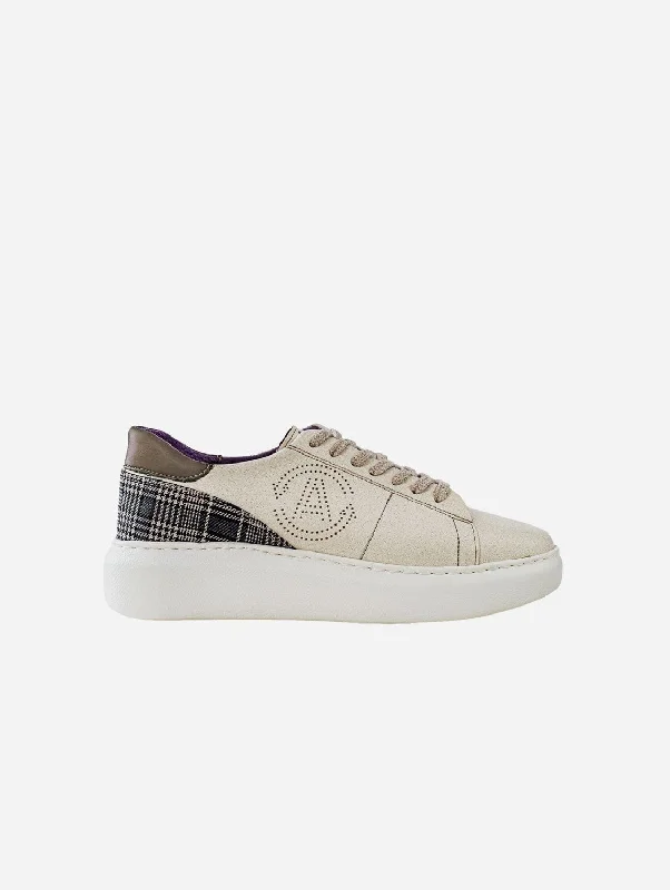 Jane Women's Apple & Corn Leather Vegan Sneakers | Cappucino