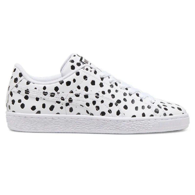 Basket Dalmatian Polka Dot Lace Up Sneakers