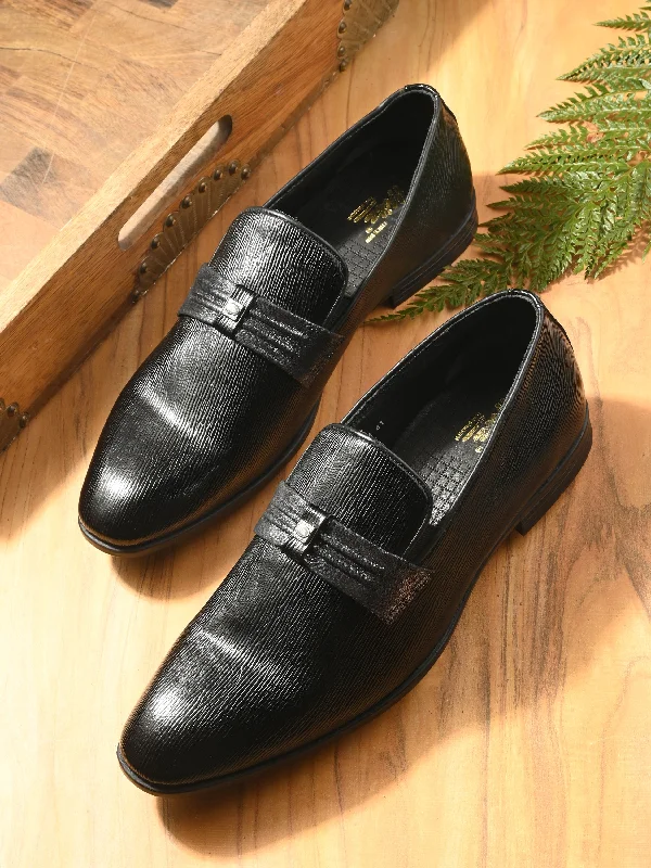 HITZ6347-Men's Black Leather Formal Shoes