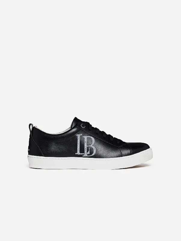 Women's Apple Leather Vegan Sneakers | Black