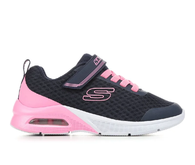 Skechers Little Girls Microspec Max - Epic Brights Velcro Navy