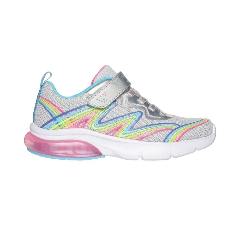 Skechers Little Girls Rainbow Crush Velcro Silver / Multi