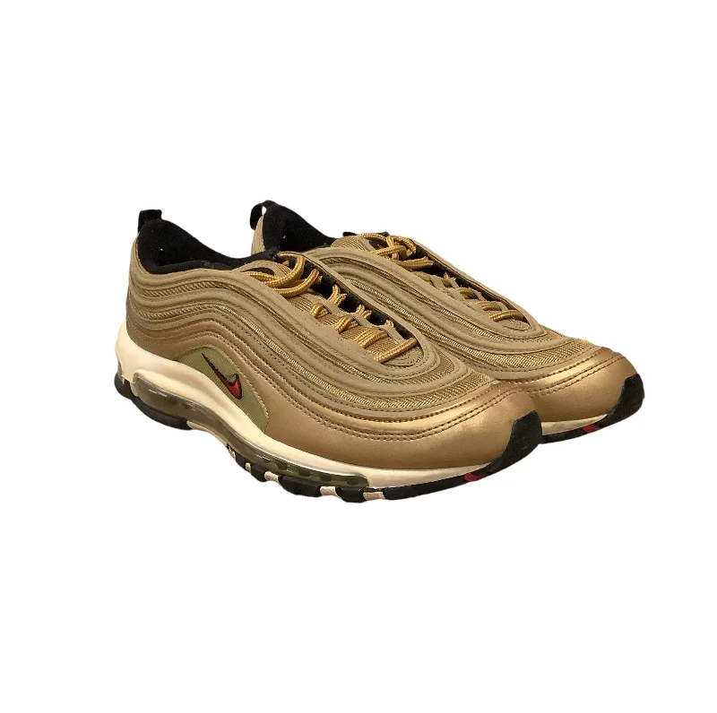 NIKE/Low-Sneakers/US 8.5/Acrylic/GLD/air max 97 metallic gold