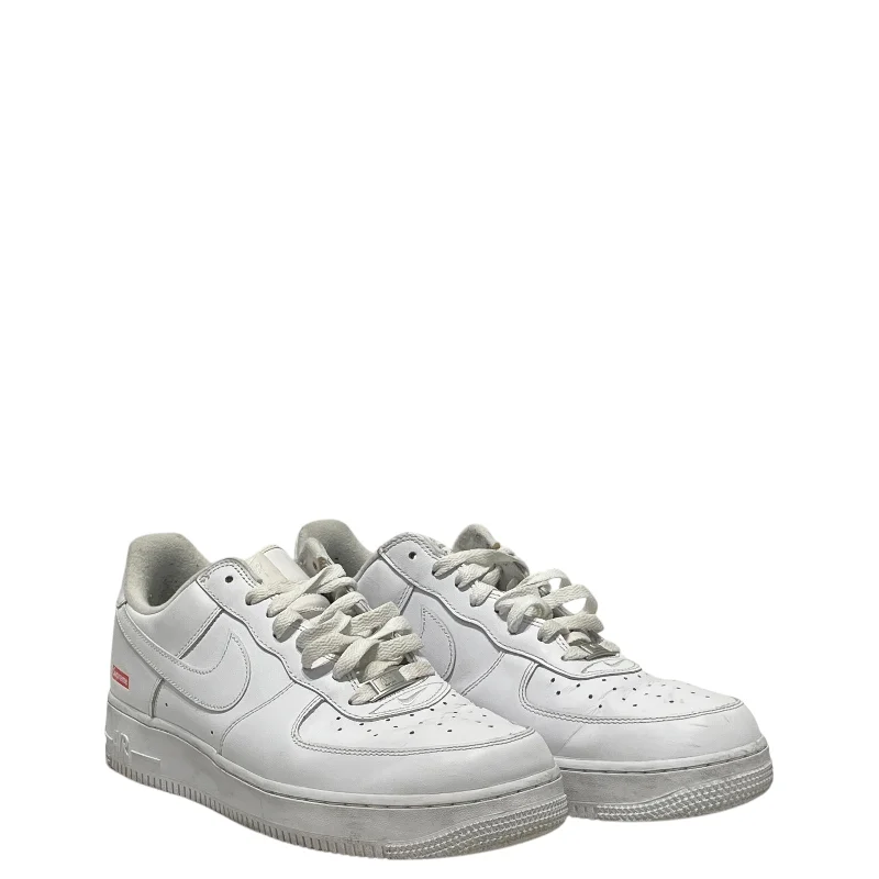 Supreme/Low-Sneakers/US 10.5/Leather/WHT/Supreme Nike AF1