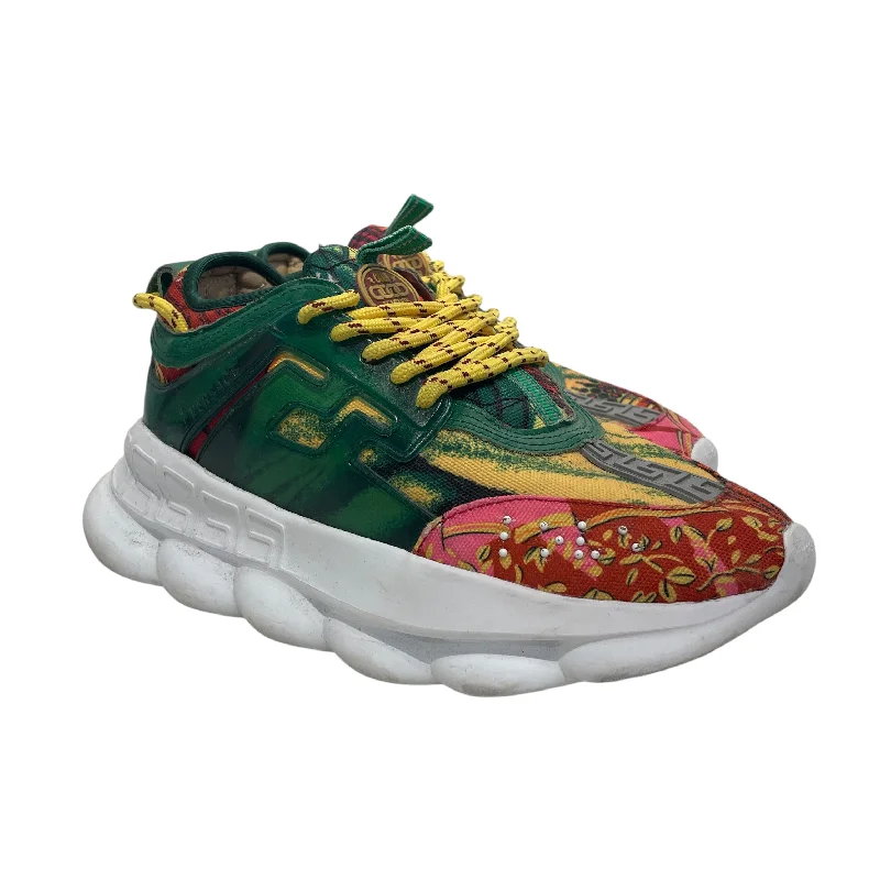 VERSACE/Low-Sneakers/US 7/All Over Print/GRN/