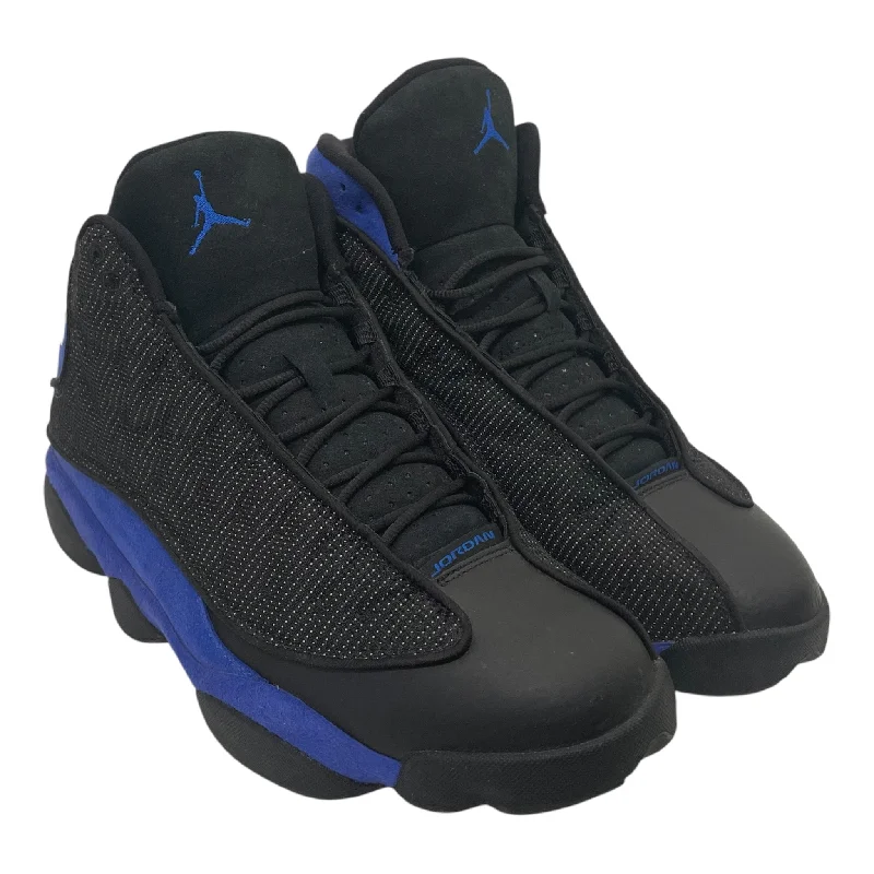 NIKE/Hi-Sneakers/US 12/Suede/BLK/JORDAN 13 HYPER ROYAL BLK/BLU