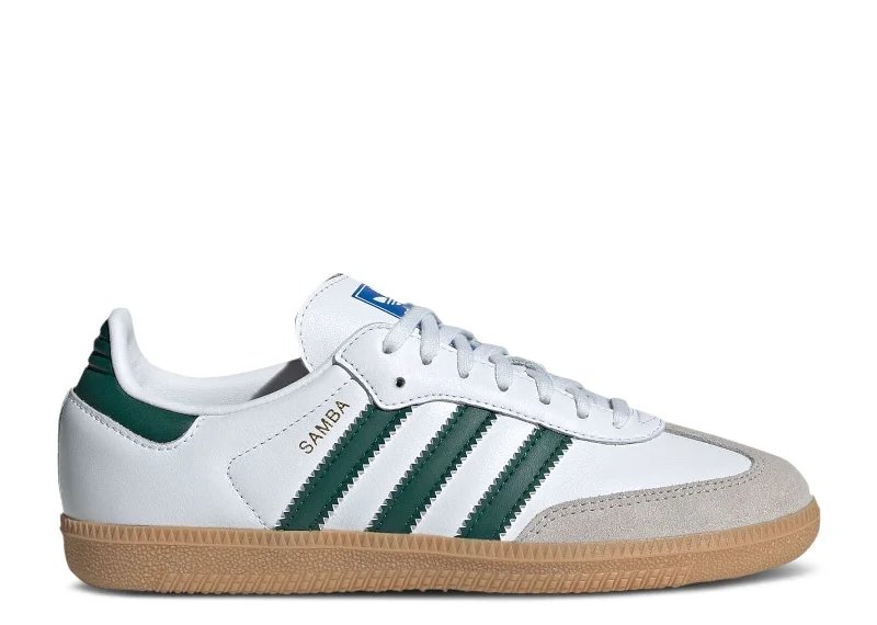 Adidas Grade School Samba OG White/Green/Gum