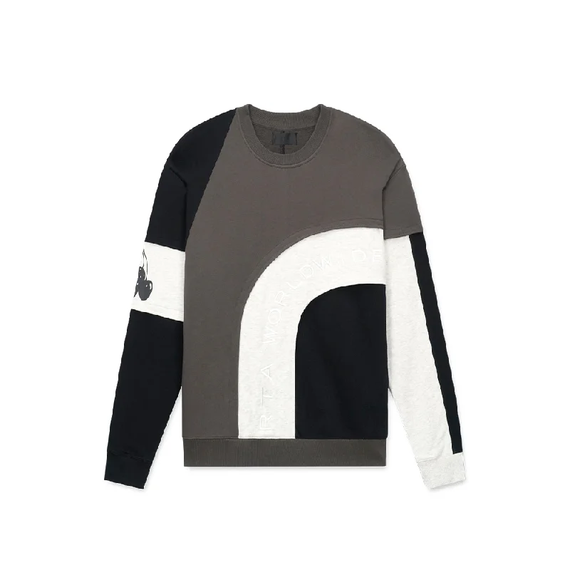 CHARLES Sweatshirt 'Black/ Grey Patchwork'