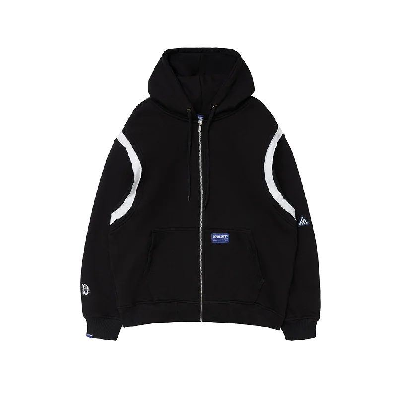 EPAULETTE Zip-Up Hoodie 'Black'