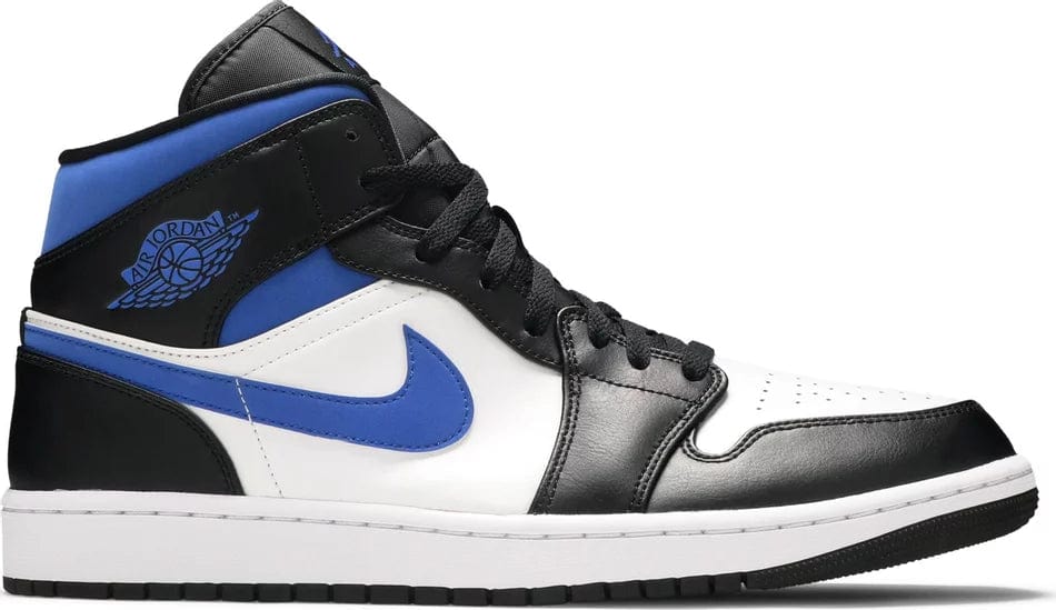 Jordan 1 Mid White Black Racer Blue