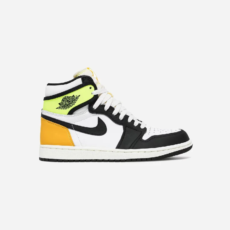 JORDAN 1 RETRO HIGH WHITE BLACK VOLT UNIVERSITY GOLD