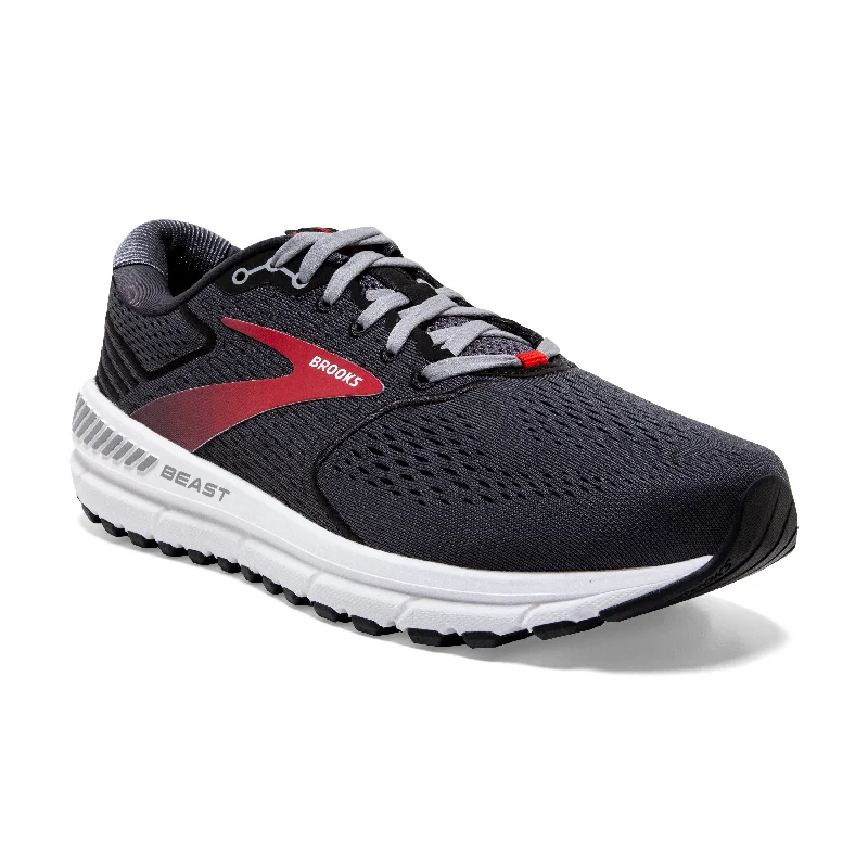 Men's Brooks Beast '20 Color: Blackened Pearl/Black/Red