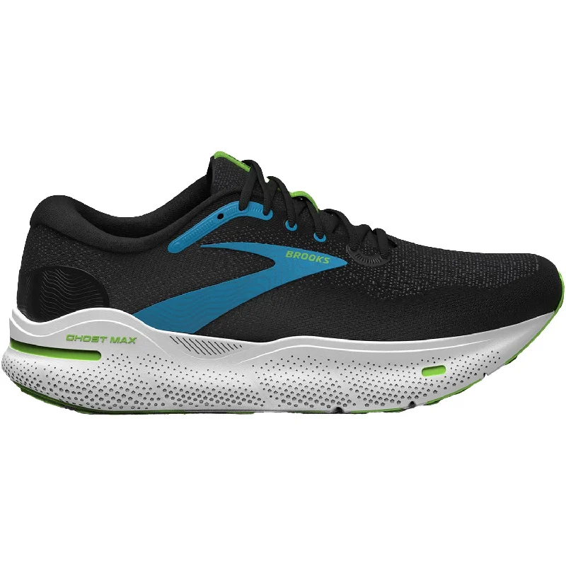 Men's Brooks Ghost Max Black/Atomic Blue/Jasmine