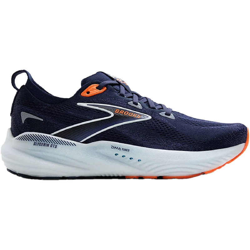 Men's Brooks Glycerin Gts 22 Peacoat/Blue Ribbon/Orange Mesh