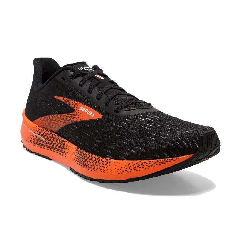 Men's Brooks Hyperion Tempo Color: Black/Flame/Grey