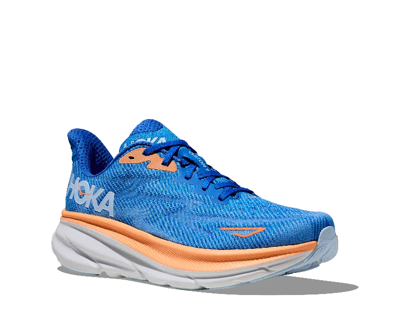 Men's Hoka Clifton 9 Color: Coastal Sky/All Aboard