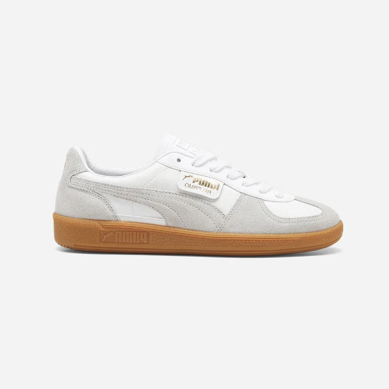 Puma Palermo Lth Unisex Sneakers White-Glacial Gray-Gum