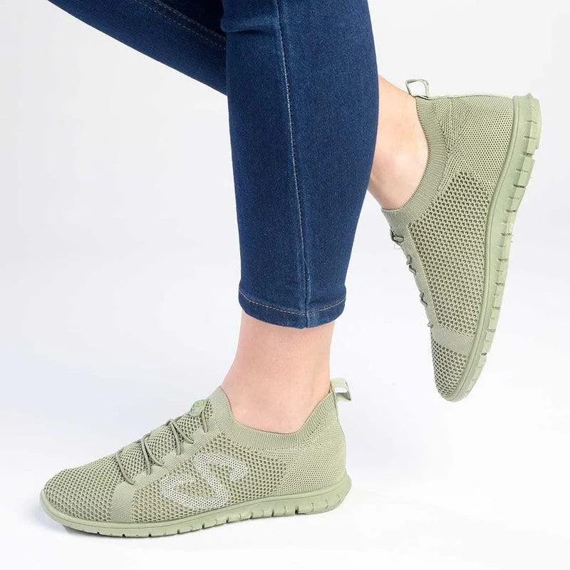 Soft Style by Hush Puppies Nansen Fly Knit Sneaker - Sage