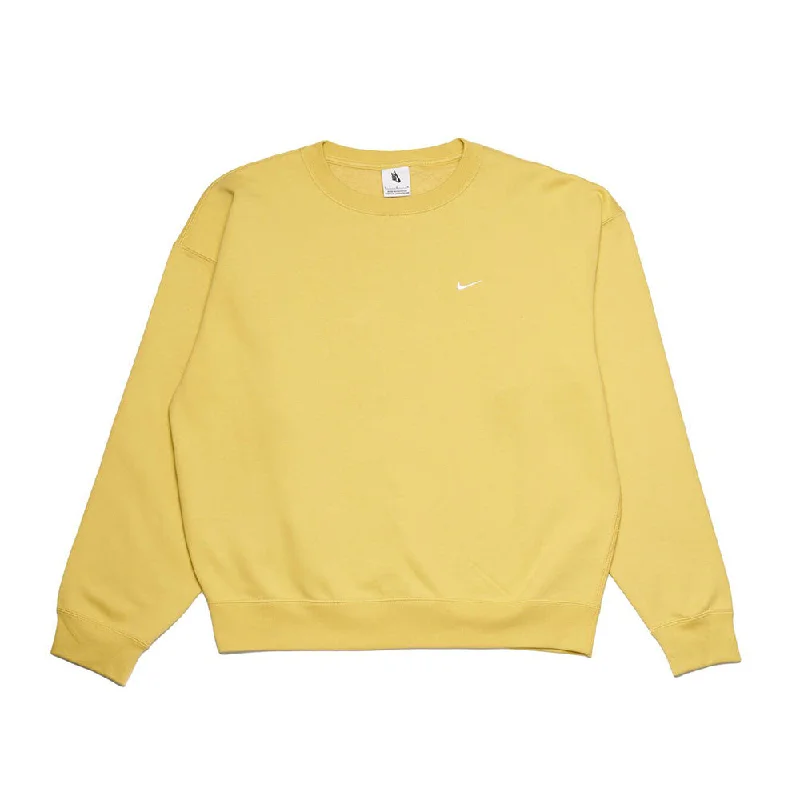 Solo Swoosh Fleece Crew 'Saturn Gold'